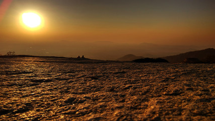 Naklejka premium nandi hill top,sunset 