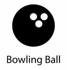 Bowling ball glyph icon