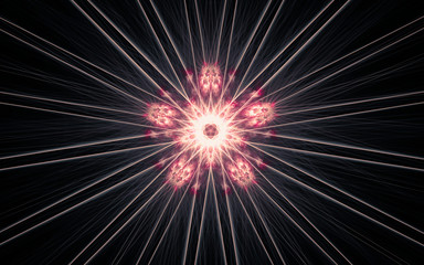 digital image generated on a computer consisting of beautiful abstract geometric shapes, lines of...