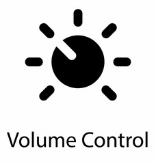 Solid icon of volume control
