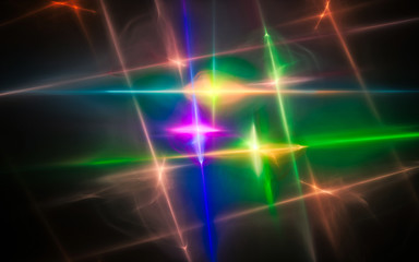 digital generated image in the form of abstract geometric shapes of various shades and colors for...