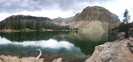 Hiking in Uinta National Forest in the Wasatch Mountains of Utah