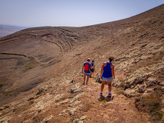 White Mountain Volcano on the island of Lanzarote, Canary Islands. Spain