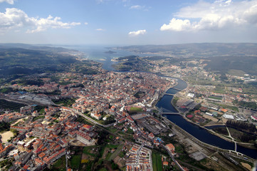  aerial image of the region of Pontevedra, Galicia