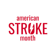 Stroke awareness month design in flat style