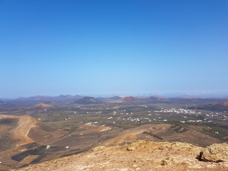 White Mountain Volcano on the island of Lanzarote, Canary Islands. Spain