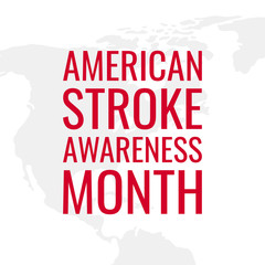 Stroke awareness month design in flat style