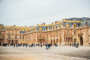 Fototapeta na wymiar PARIS, FRANCE - MAY 12, 2019. Interior of Chateau de Versailles (Palace of Versailles). Versailles palace is in UNESCO World Heritage Site list since 1979. Vacation in Paris