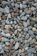 Close-up of Smooth Small Pebbles