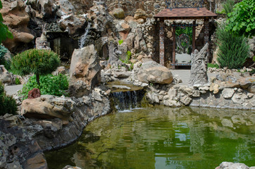 waterfall in  garden