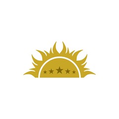 Sun logo design template