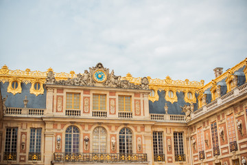 PARIS, FRANCE - MAY 12, 2019.  Interior of Chateau de Versailles (Palace of Versailles). Versailles palace is in UNESCO World Heritage Site list since 1979. Vacation in Paris