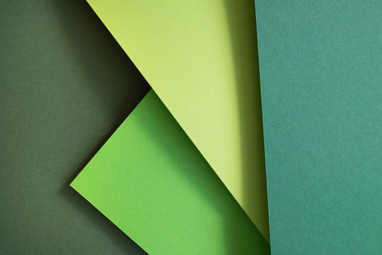 Green set of paper as an abstract background