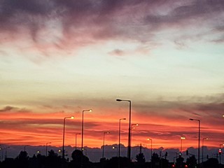 Naklejka premium A crazy sunset in Israel Views of the Holy Land