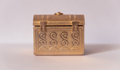 Little vintage golden chest.