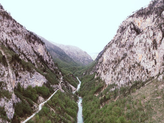 Aerial view of Tara River Canyon, Montenegro