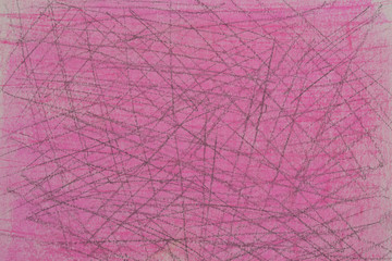 black scribbles on pink pastel background texture