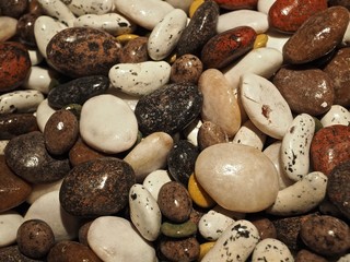 Sweet jelly beans in form of stones