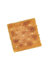 Whole Wheat Cracker Isolated on White