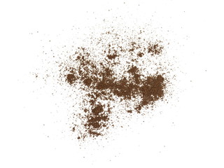 Fototapeta na wymiar Coffee powder isolated of white background.