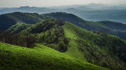 Beautiful mountain view with blue sky
