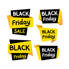 Sale tags. Big sale, discount, best price, black friday, mega sale banner. Shop or online shopping. Sticker, badge coupon set. Vector Illustration