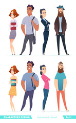 People in  different clothes style 