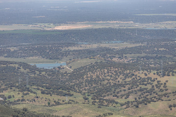 pamoramic view of extremadura dehesa