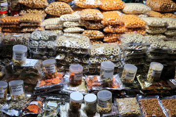 various snacks and chips at the night market - Kota Kinabalu Sabah Borneo Malaysia Asia