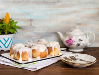 Cinnamon rolls  traditional dessert buns