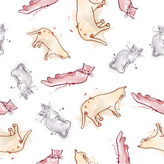 Vector cat pattern