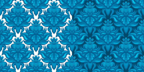 Baroque background textures. Set of Vector damask seamless pattern element. Classical luxury old fashioned ornament, royal victorian seamless texture for wallpapers, textile, wrapping