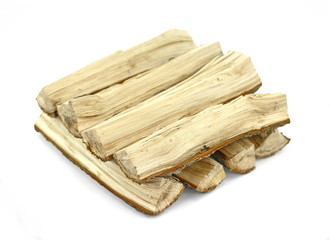 Firewood isolated on white. Oak Log Isolated on a white. Log fire wood isolated on white background with clipping path. Wooden obsolete log.
