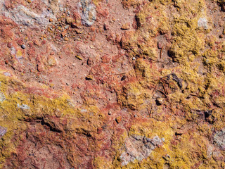 red and yellow sandstone background, weathered rock