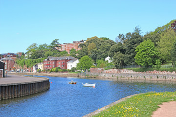 Fototapeta premium Lock on Exeter Canal , Devon