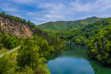 Obraz na płótnie Canvas Mountain and river landscape