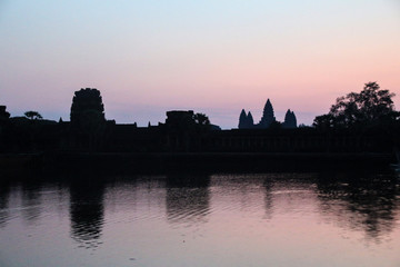 Fototapeta na wymiar The famous Angkor Wat in Cambodia