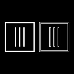 Drying without spin Clothes care symbols Washing concept Laundry sign icon outline set white color vector illustration flat style image