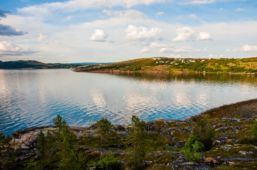Obraz premium wycieczka na nordkapp, widok na fiord
