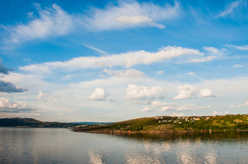Fototapeta na wymiar trip to nordkapp, view to a fjord