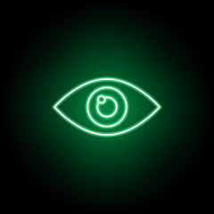 Medical, eye icon in neon style. Element of medicine illustration. Signs and symbols icon can be used for web, logo, mobile app, UI, UX