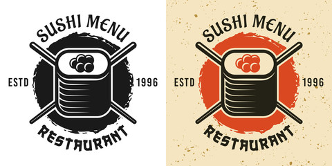 Sushi and japanese cuisine emblem