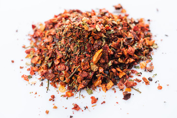 Close-up of Ottoman sweet spices blend. isolated.