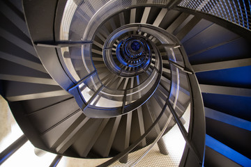Fototapeta premium Spiral staircase bottom view