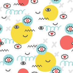 Seamless summer doodle pattern