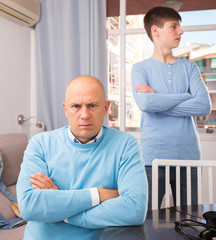 Offended father after quarrel