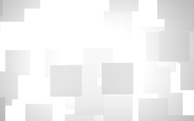 White abstract background. Misty backdrop with grey squares. 3D illustration