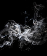 Smoke on black background