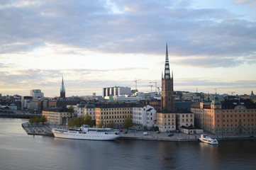 Fototapeta premium stockholm, riddarholmen, stadshuset, city hall, old town