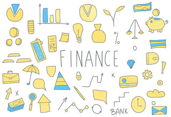 Finance elements. Vector illustration.